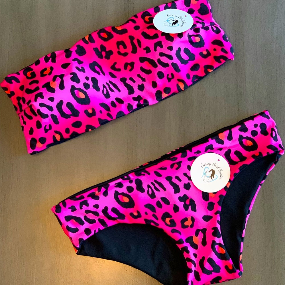 Cheetahlicious bandeau bikini